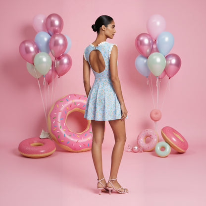 Daisy Bloom Swimdress - Blue