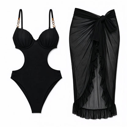 Scarlet Shell Swim Set - Black