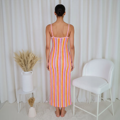 Resort Knit Cover-Up Dress - Pink