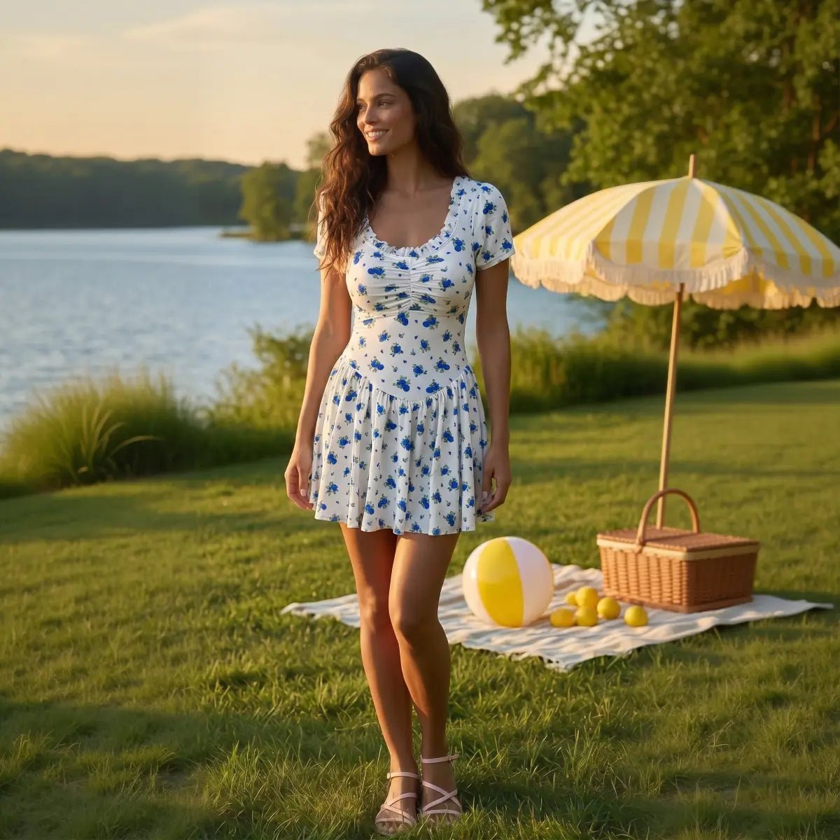 Bluebell Bloom Swimdress - DQD Clothing