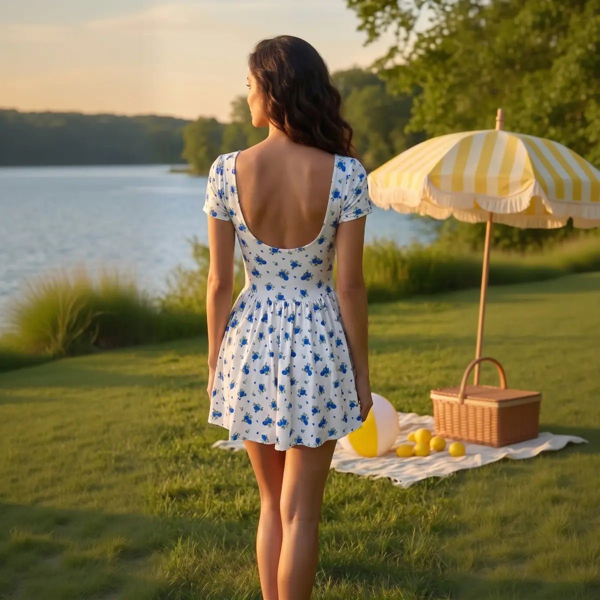 Bluebell Bloom Swimdress - DQD Clothing