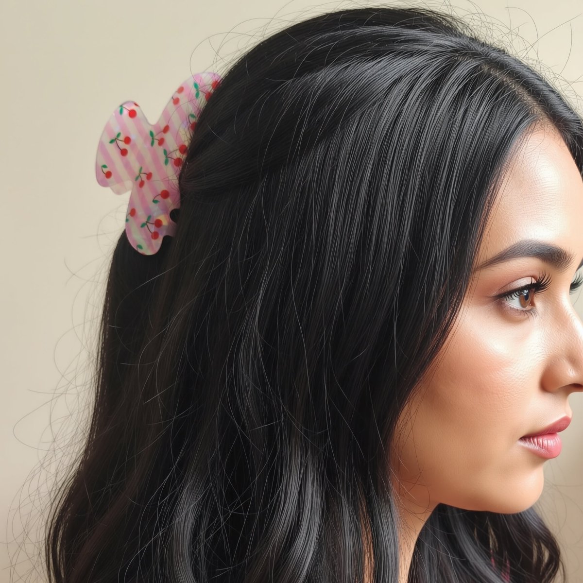 Cherry Bloom Hair Claw - Pink - DQD Clothing