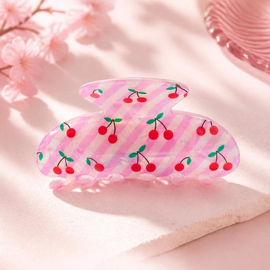 Cherry Bloom Hair Claw - Pink - DQD Clothing