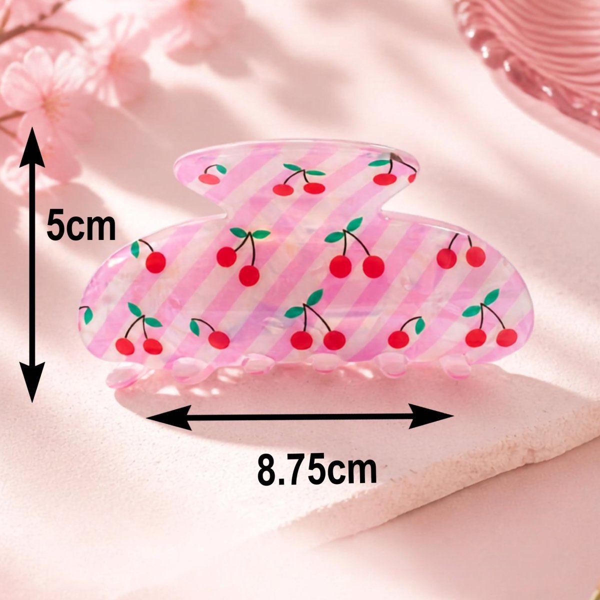 Cherry Bloom Hair Claw - Pink - DQD Clothing