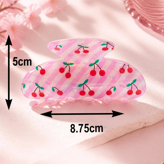 Cherry Bloom Hair Claw - Pink - DQD Clothing