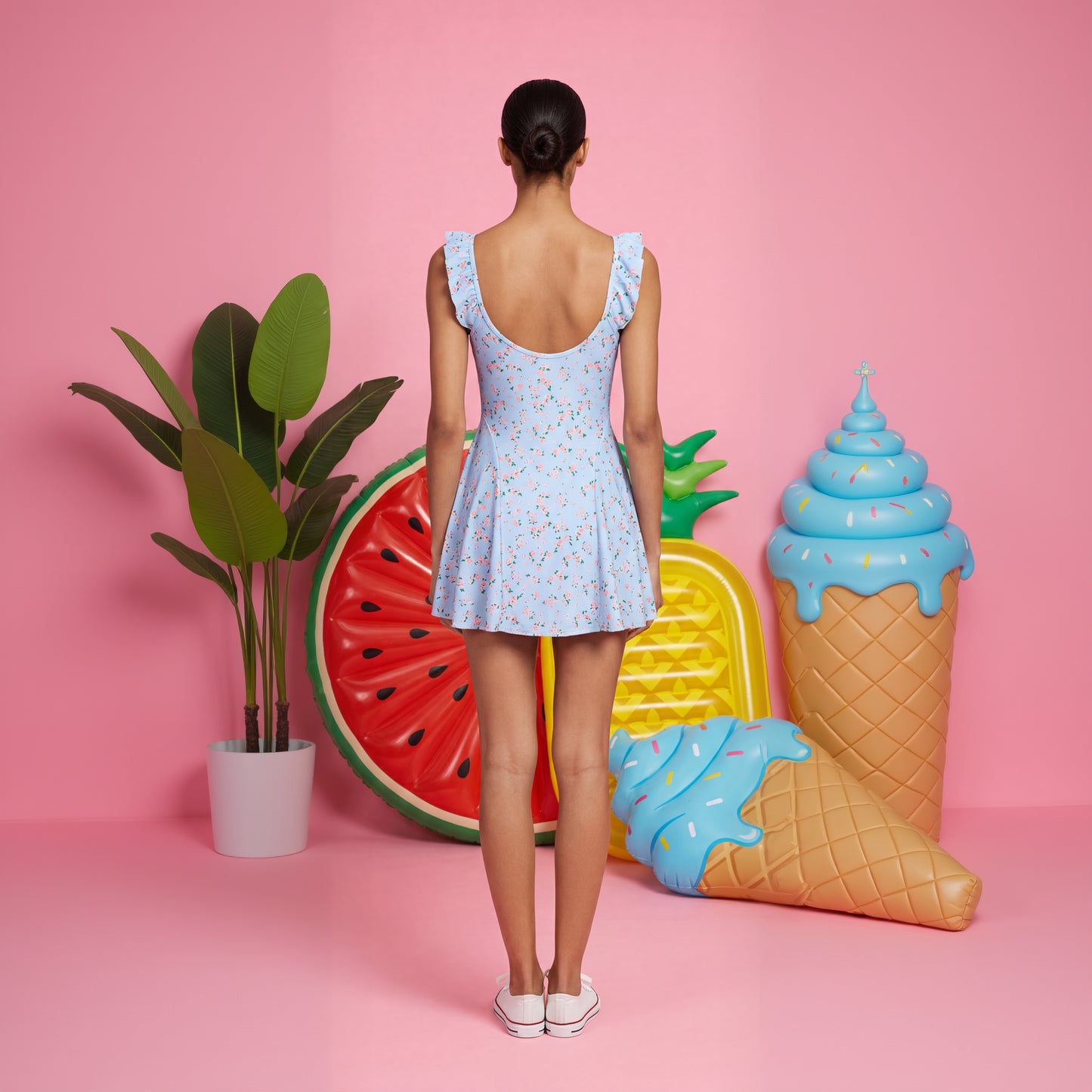Blossom Swimdress - Blue