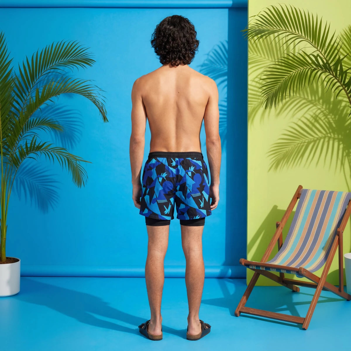 Ocean Drift Blue Swim Shorts back view
