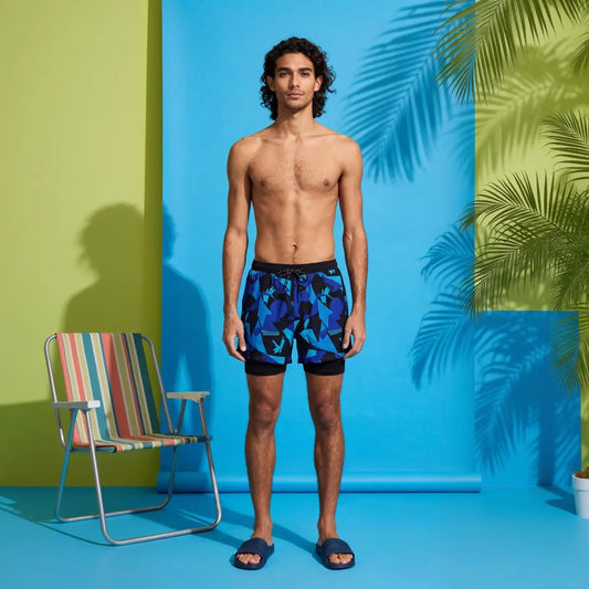 Ocean Drift Blue Swim Shorts front view