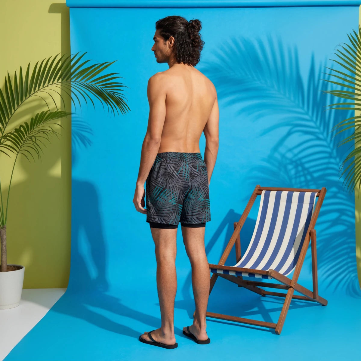 Ocean Drift Green Swim Shorts back view