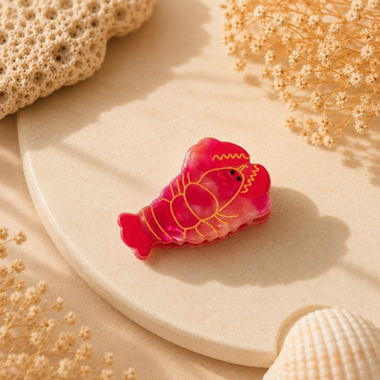 Set of 4 Ocean Friends Mini Hair Claws - Lobster - DQD Clothing