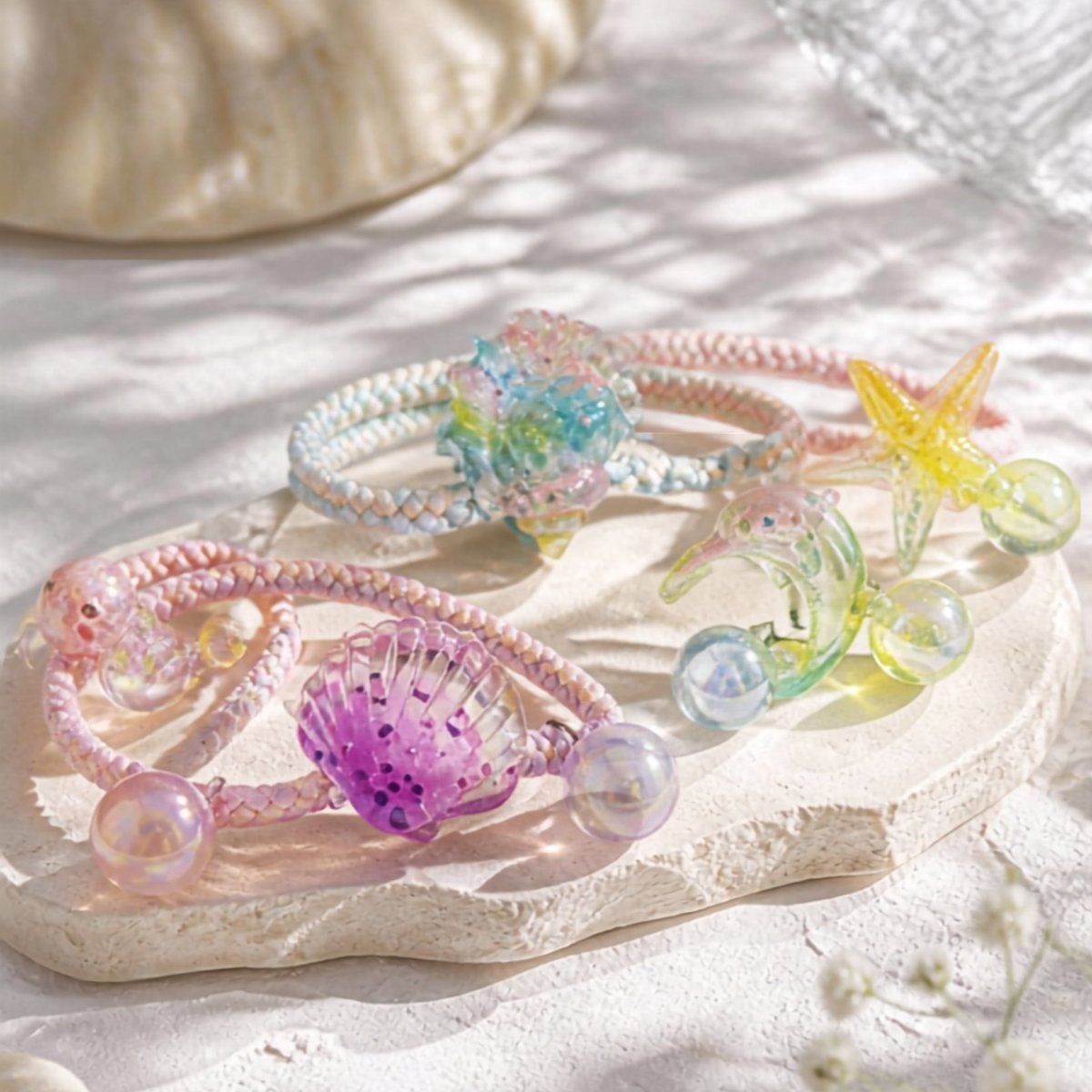 Set of 5 Ocean Theme Hair Ties - DQD Clothing